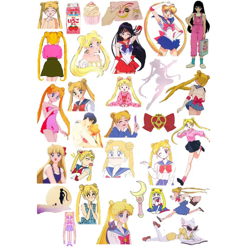 2 pcslot anime sailor moon decoration mohamm planner diy sticker pack