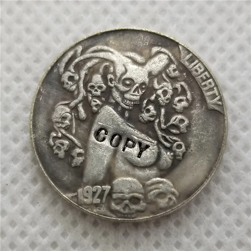 Hobo Nickel Coin_Type #40_1927-D BUFFALO NICKEL COIN COPY FREE SHIPPING | Дом и сад