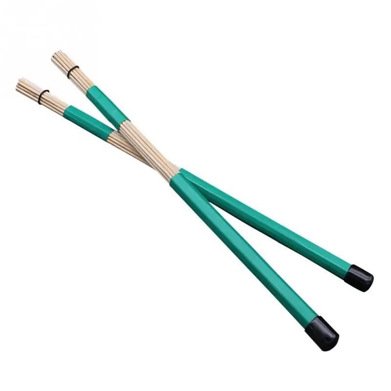 1 Pair 40CM Bamboo Rod Drum Sticks Rubber Handle Drum Stick For Jazz