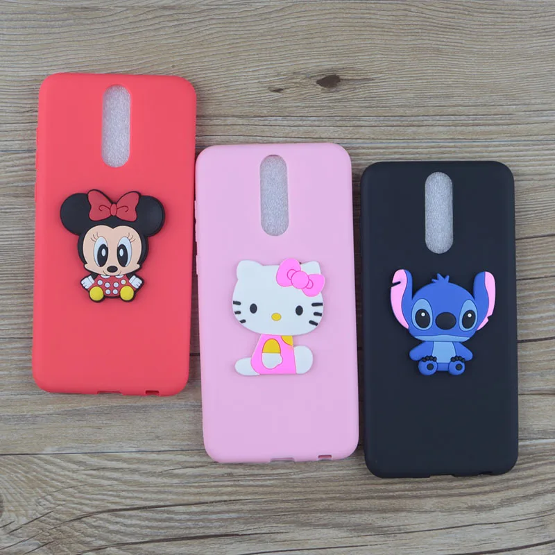 

Cute Cartoon Silicone Case for Huawei Mate 10 Lite Mate10 Pro Cases Stitch Hello Kitty Minnie Cat Soft TPU Phone Cover