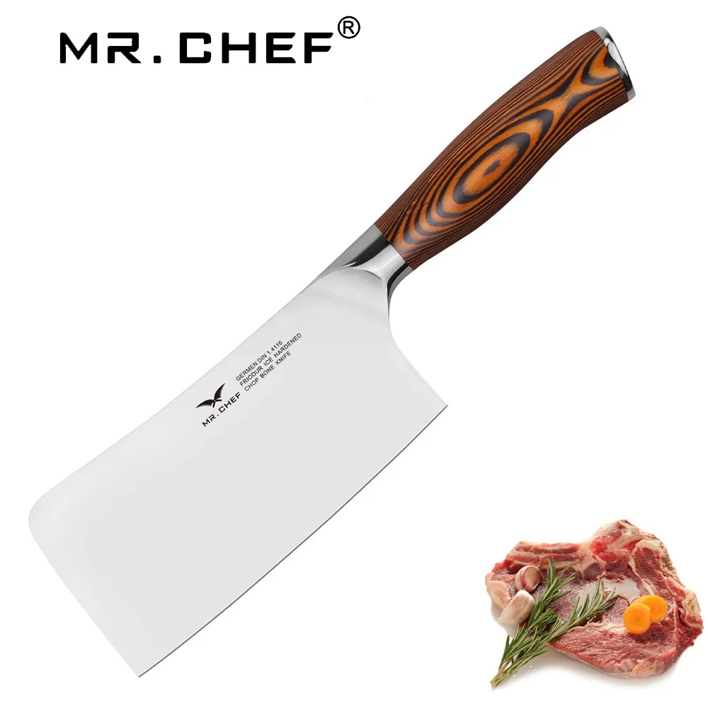 Professional Chinese Chopping Knife Sharp Kitchen Butcher Knife For Cutting Steak / Chicken Bone / Fish / Poultry 160mm Professional Chinese Chopping Knife Sharp Kitchen Butcher Knife For Cutting Steak / Chicken Bone / Fish / Poultry 160mm
