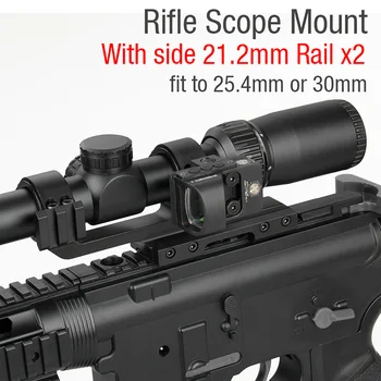 PPT hunting guns accessories tactical riflescopes double rings mounts 25.4-30mm rifle scope mount for 21.2mm rail GZ24-0202 durable diy plastic steel hand grip rail mount set for ak guns imitation guns black 4 pcs