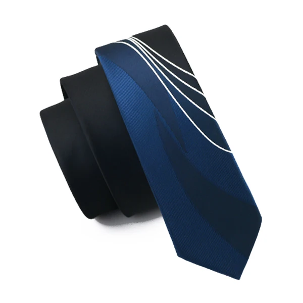 

5.5cm Wide Hi-Tie Design Slim Ties Narrow Gravata Blue Skinny Tie Silk Jacquard Woven Neckties For Men Wedding Party Groom