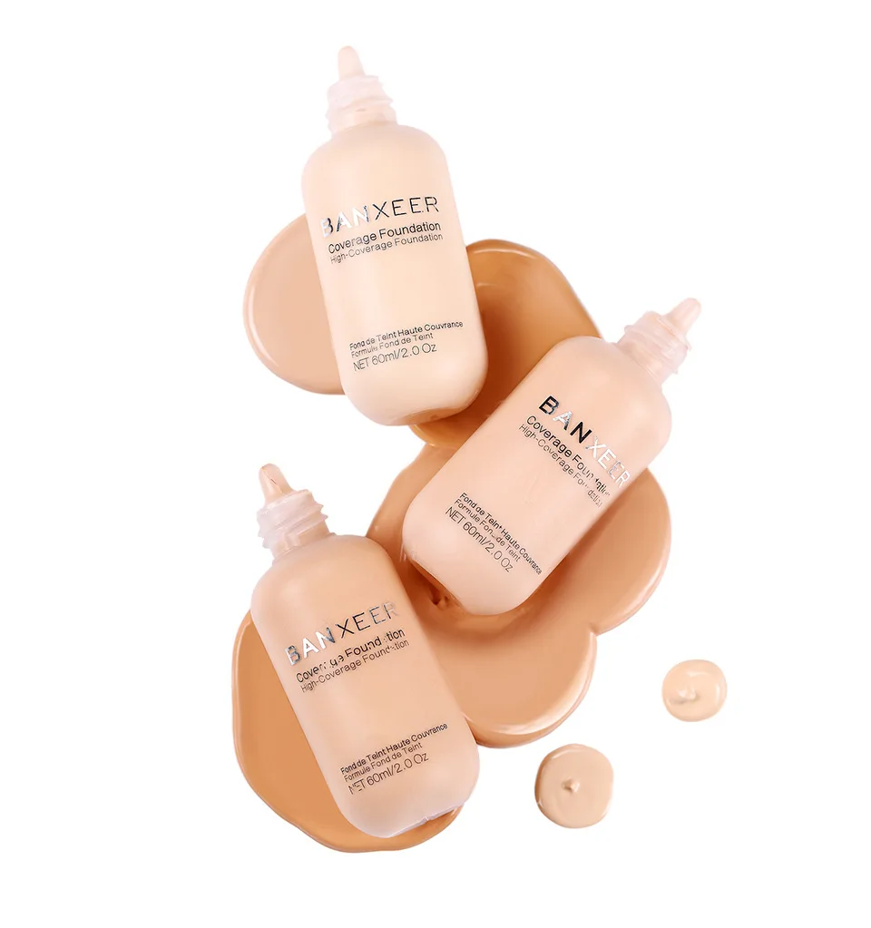 

60ml Soft Foundation Matte Long Lasting Full Concealer Foundation Makeup Liquid Cream Natural Base Make Up