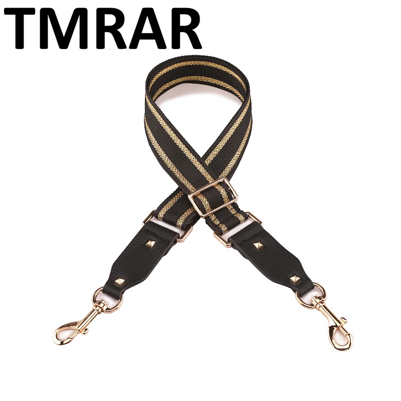 2019 New Handbags Strap Striped Dot Design National Buckle Canvas Bag