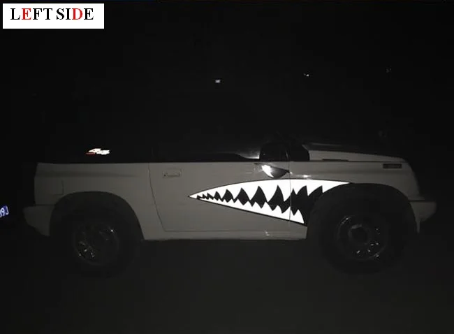 Левая сторона всего тела отражающая Акула стикер автомобиля настраиваемый автомобиль-Стайлинг стикер s водонепроницаемый винил Splendid