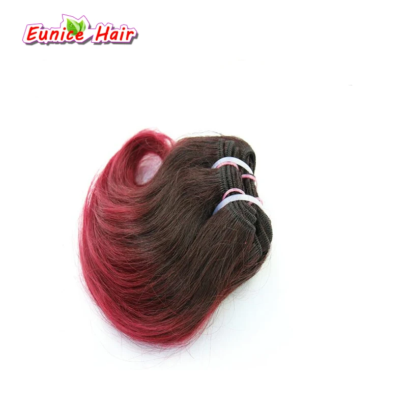 8 дюймовые бразильские волосы объемная волна 4 шт 100 г бразильские пучки волос плетение Омбре цвет короткое переплетение нарощенные кудрявые волосы