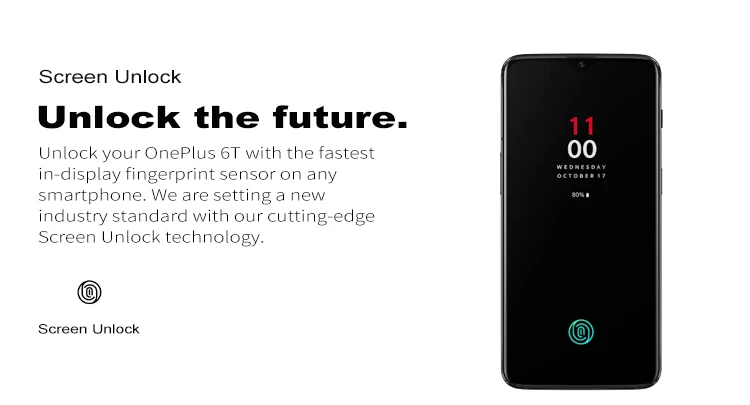 ONEPLUS 6T A6010 8GB RAM 128GB ROM Qualcomm Snapdragon 845 2.8GHz Octa Core 6.41 Inch 2.5D AMOLED Corning Gorilla Glass 6 FHD+ Full Screen Dual Camera Android 9.0 4G LTE Smartphone