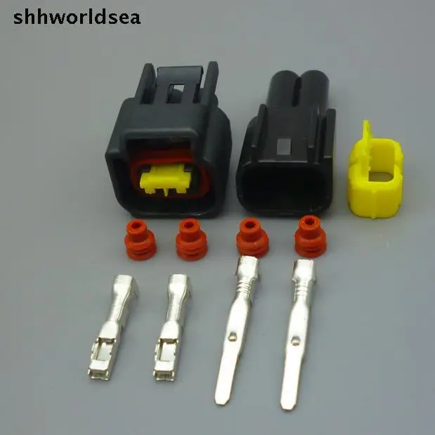 

shhworldsea FW-C-2F-B 2 Pin car Ignition Coil Wire Harness Female male Waterproof Auto Connector socket plug for Ford Focus