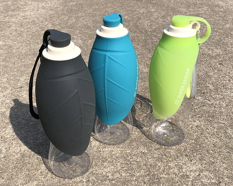 Sudui 650Ml Sport Portable Pet Dog Water Bottle Expandable Silicone Travel Dispenser Pet Cat Dog Bowl Feeder Tray For Drinking (1)