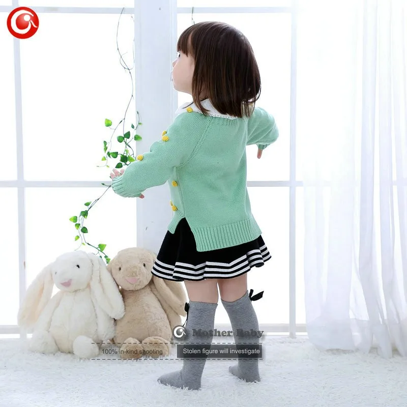 Kids Tinny Cotton Boys Sweater Children Pullover Cardigan Coat For Girls Baby Long Sleeve Knitwear Christmas Clothes With Balls (9)