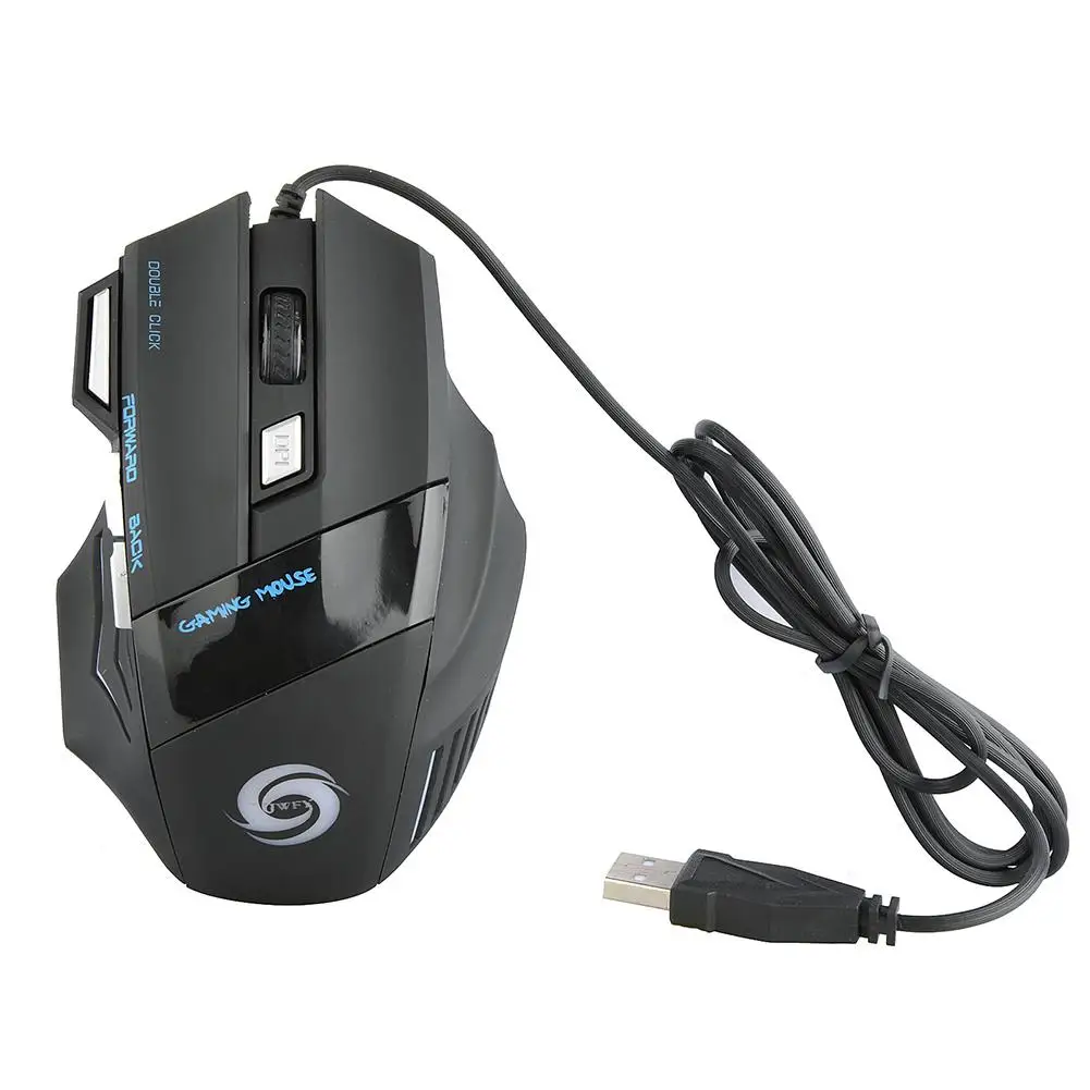 Professional Gaming Mouse Mice 7 Buttons LED Optical USB Wired Ergonomic Computer Mice