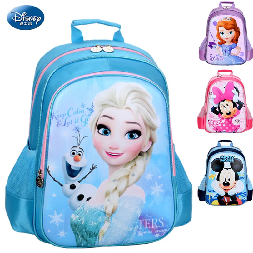 

Disney 2018 Frozen Princess SchoolBags Protect the Spine Backpack Schoolbag Kids Backpack Ultralight School Bags for Girls