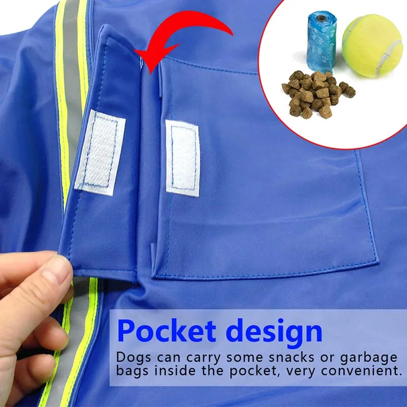 Adjustable Dog Raincoat Waterproof Pet Rain Jacket Poncho with Strip Reflective Perfect for Small Medium Large Dogs6