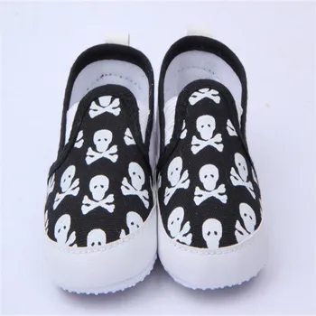 

Spring&Autumn Bebe Antiskid Baby WalkerToddlers Shoe First Walkers Baby Shoes Cool Skull 0-12 Months