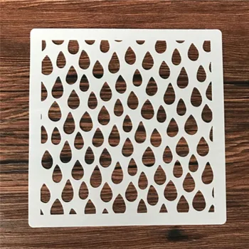 

1Pcs Creative Fresh raindrops Shaped Reusable Stencil Airbrush Painting Art DIY Home Decor Scrap booking Album Crafts