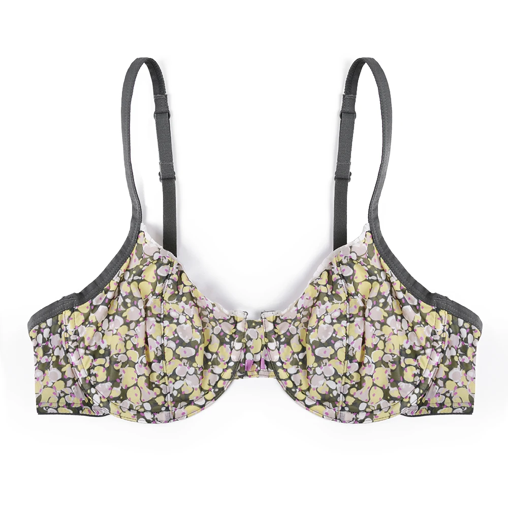

Women's Ultra Thin Bra Soft Cup with Lovely Floral Pattern Underwear Essential Summer Style Bras For Teenage Girls