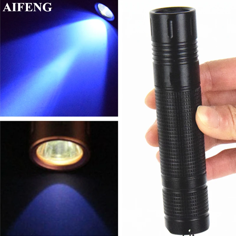 

AIFENG Led Flashlight UV Torch 18650 Battery Operated UV Flashlight 365nm Black Light Mini Flashlight For Checker Cash Detection