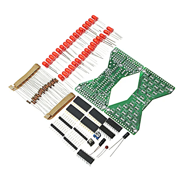 

New DIY Electronic Hourglass Kit Soldering Practice Spare Parts Module Integrated Circuits Red LED For EH-30 DC Or Battery