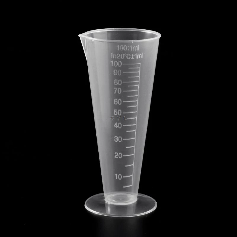 1 шт. 100 мл лабораторная бутылка лаборатория кухня пластиковый мерный стакан