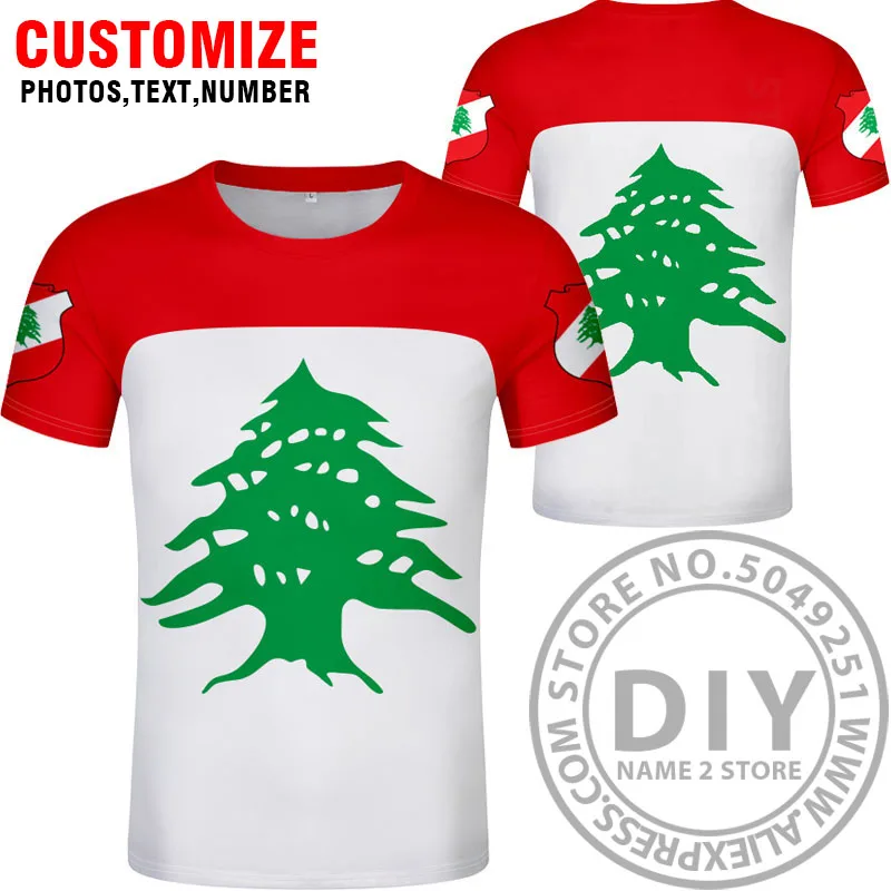 LEBANON t shirt diy пользовательская именная футболка lbn nation flag lb arabic arab lebanan Страна Печать фото одежда - Цвет: Style 14