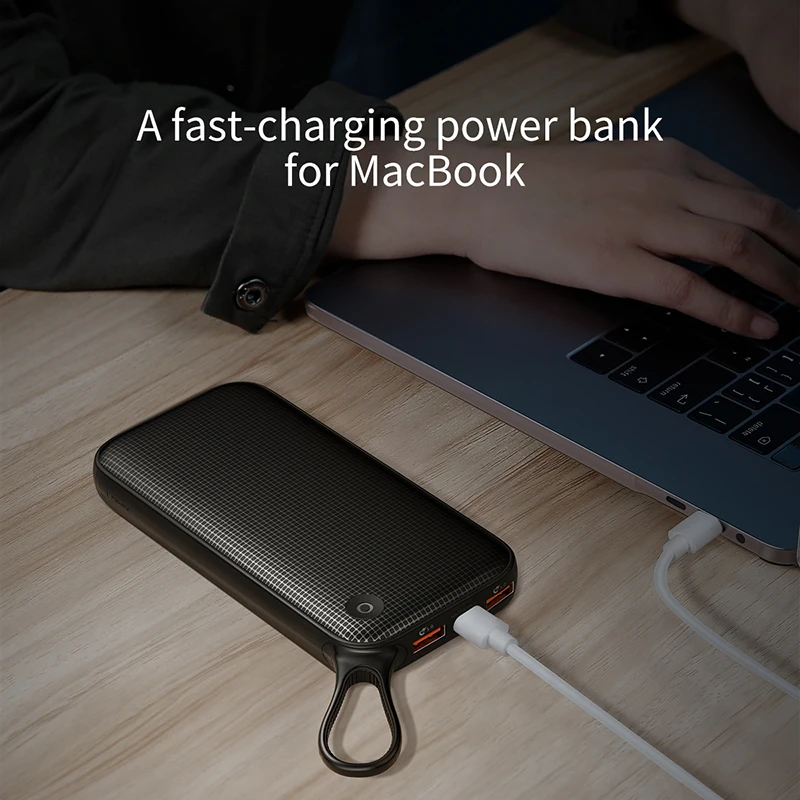 Baseus PD QC3.0 20000mAh Power bank 5V3A Quick Charger For iPhone Samsung 3 USB Power Bank Type C Quick Charge Output Power bank