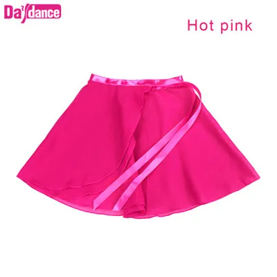 Балетная обертка для девочек; юбки; Прозрачная Юбка для танцев; детские трико для занятий балетом; 9 цветов - Цвет: Tie-hot pink