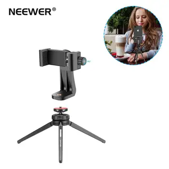 

Neewer Smartphone Holder Mini Tabletop Tripod Stabilizer Grip, Lightweight Aluminum Alloy Stand for Cameras Iphone Samsung LG