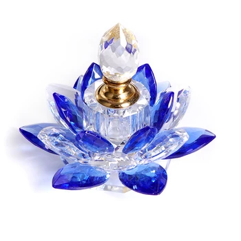 

Handmade Crystal Lotus Flower Perfume Bottle Crystal Craft Miniature Glass Ornament Home Decoration Accessories