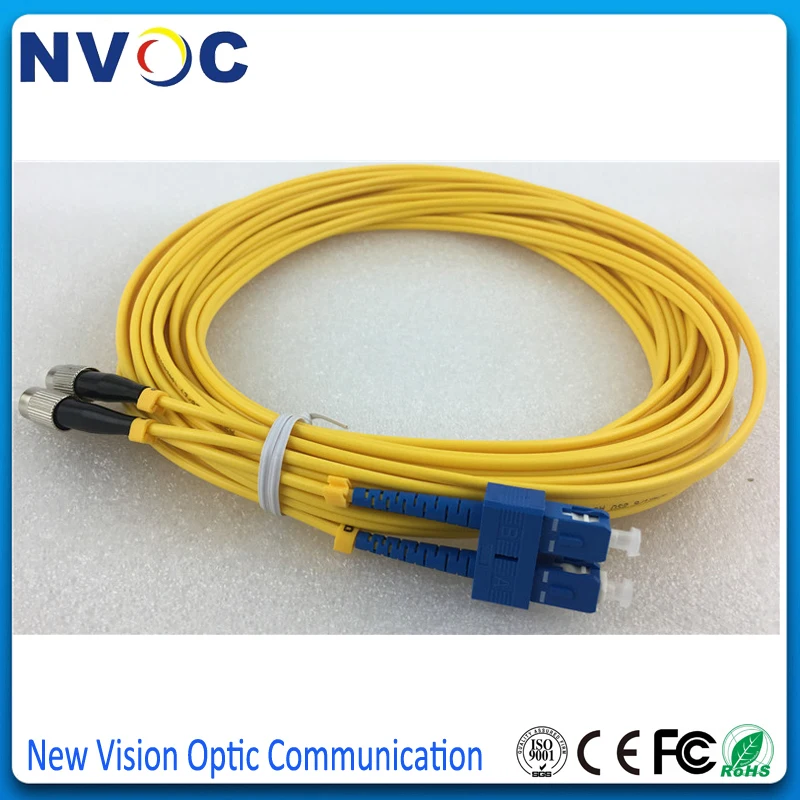 FC to FC,Duplex,SingleMode,Optical Fiber Cable Patch Cord Jumper FC//PC-FC//PC 3M