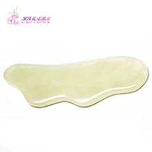 1 Pcs natural light green jade Guasha massage tool facial treatment scraping health care 1 Pcs natural light green jade Guasha massage tool facial treatment scraping health care