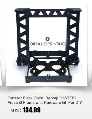 Funssor Reprap Prusa i3 все металлические X торцевые направляющие+ X торцевой двигатель для DIY Prusa 3D принтер серебристого цвета