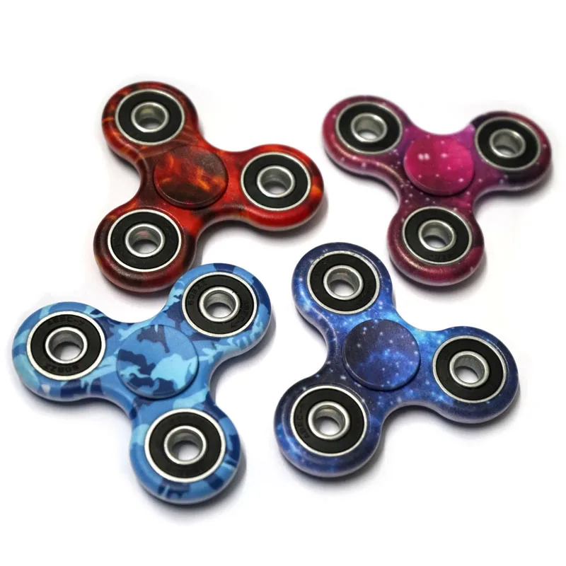 3D Fidget Hand Finger Spinner EDC Focus Stress Reliever Toys Camouflage Galaxy Sky For Autism and