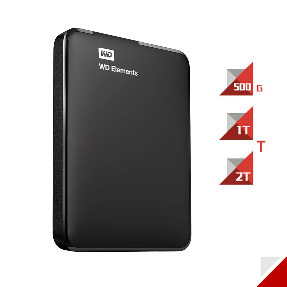 Western Digital WD Elements Hard Drive External Hard Drive 500G 1TB 2TB USB 3.0 Hard Disk Hdd 2.5 Inch Portable Hard Drive