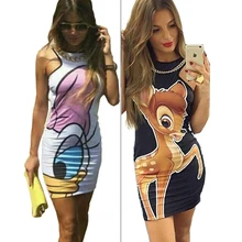 Type19 Siyah Hayvan Baskı Backless Seksi Lady Kalem Elbise Bodycon Mini Tulum Gece Kulübü Yaz Yoldam Hanım Elbise Vestidos