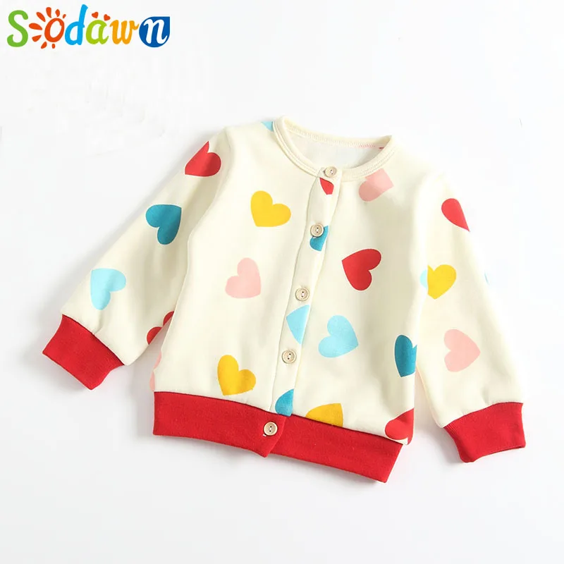 Sodawn/осенне-зимняя детская куртка Вельветовая одежда с длинными рукавами и рисунком для маленьких мальчиков и девочек одежда для малышей от 6 до 24 месяцев