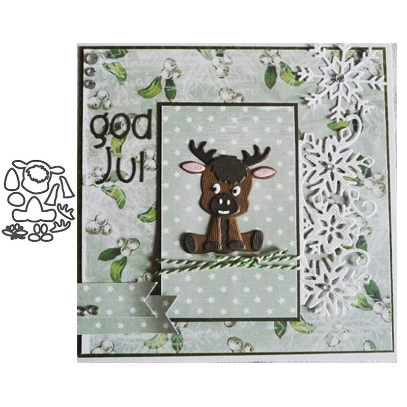 

Reindeer Metal Cutting Dies for Scrapbooking Paper Craft Embossing Die Card Making Stencils New 2019