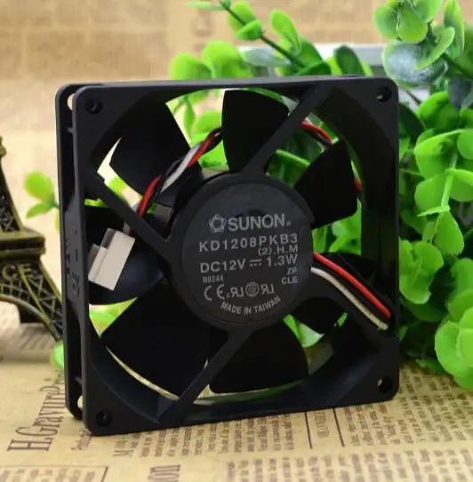 

Original SUNON KD1208PKB3 80*80*20 12V 8 cm 1.3W three wire case mute fan