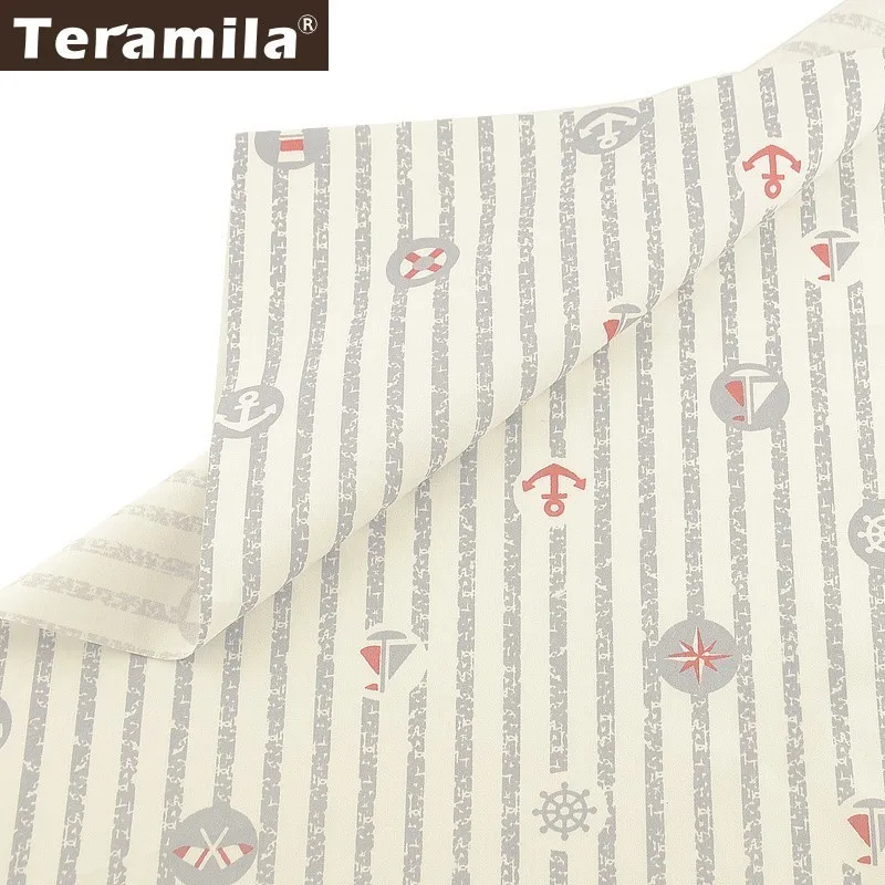 

Teramila 100% Cotton Twill Fabric Meters Telas Tissus Sea Theme Cloth DIY Quilts Patchwork Bedsheet Curtains Baby Kid Dress Home