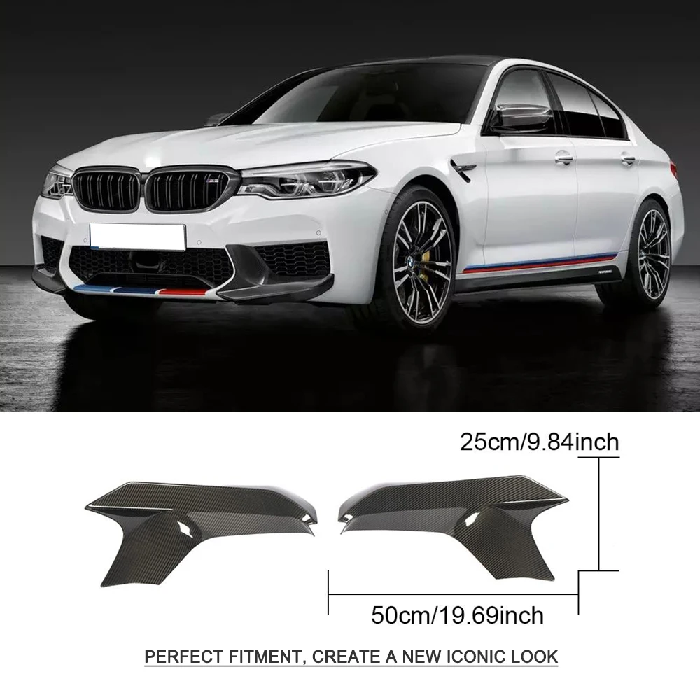 Карбоновое волокно переднего бампера для губ разветвители для BMW F90 M5 передний бампер спойлер для губ Cupwings щитки крылья фартук