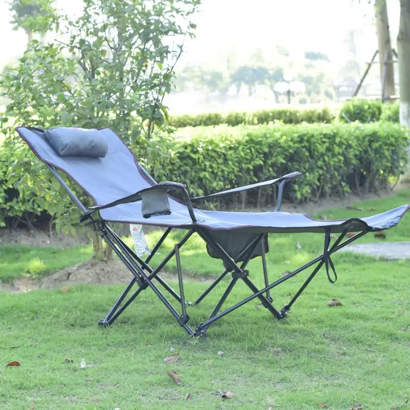 

Outdoor folding chair recliner nap bed lunch break chair portable leisure back fishing chair camping beach lounger