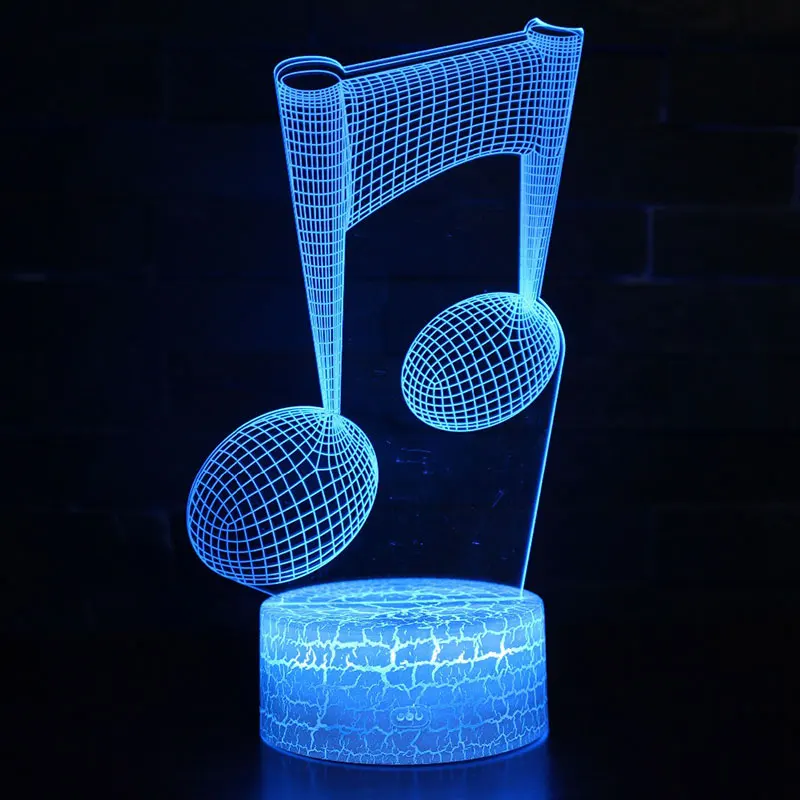 

Musical note theme 3D Lamp LED night light 7 Color Change Touch Mood Lamp Christmas present Dropshippping