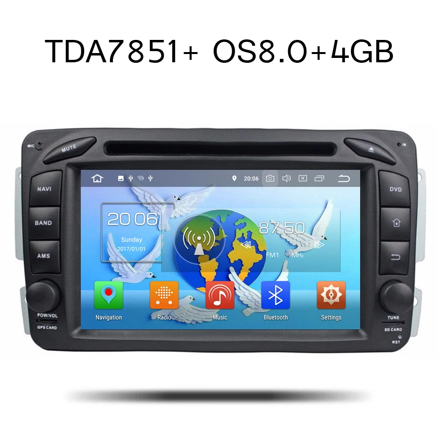 Android 8.0 For Benz W163 W209 W203 W170 W210 W168 1998-2005 4GB RAM 8 Core Car DVD Player Wifi Bluetooth 4.0 RDS RADIO GPS map