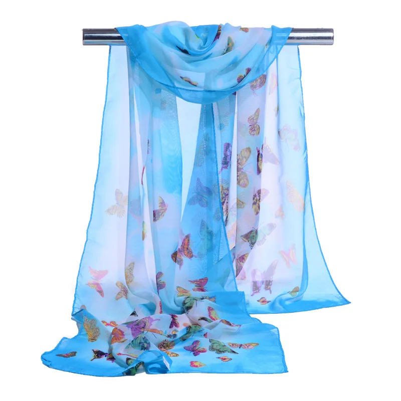 

Fashion New Active Women Butterfly Priting Scarf Ponchos Mujer 2016 Animal Design Tippet Female Echarpes Women Scarf