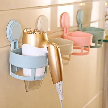 

Plastic Strong Sucker Soap Box Soap Dishes Hair Dryer Holder Bathroom Storage Rack Home Organizer