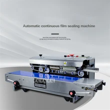 SF-150W автоматическая машина для запечатывания пленки непрерывная машина для герметизации пластиковых пакетов Коммерческая Машина Для Запечатывания пищевых пакетов 110 В/220 В 500 Вт