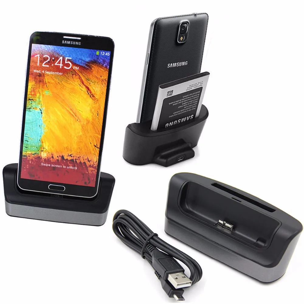 Hot Dual Sync Battery Charger Dock Cradle Charge Charging Stand For Samsung Galaxy Note 3 N9000