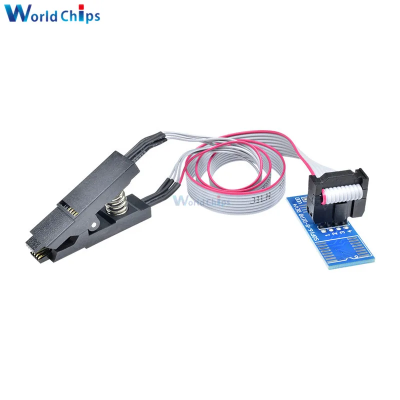 SOIC8 SOP8 DIP8 Формат Флэш чип зажим для проверки ИС разъем Adpter BIOS 24 25 93 USB программатор