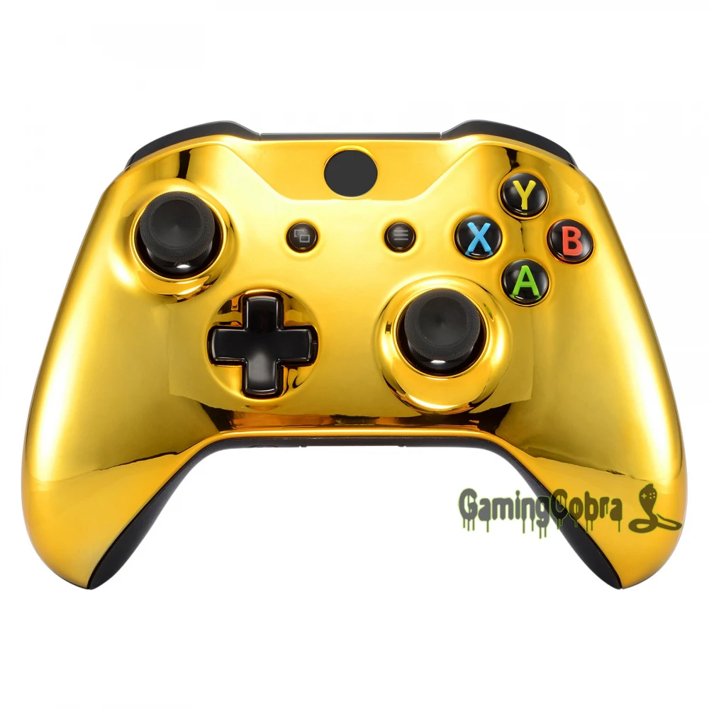 eXtremeRate Chrome Gold Edition Front Housing Shell Faceplate for Xbox