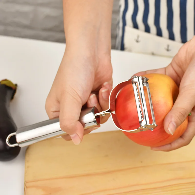 Кухонные принадлежности, инструменты для приготовления пищи, многофункциональный нож для чистки и нарезки соломкой, Овощечистка, двойная строгальная терка